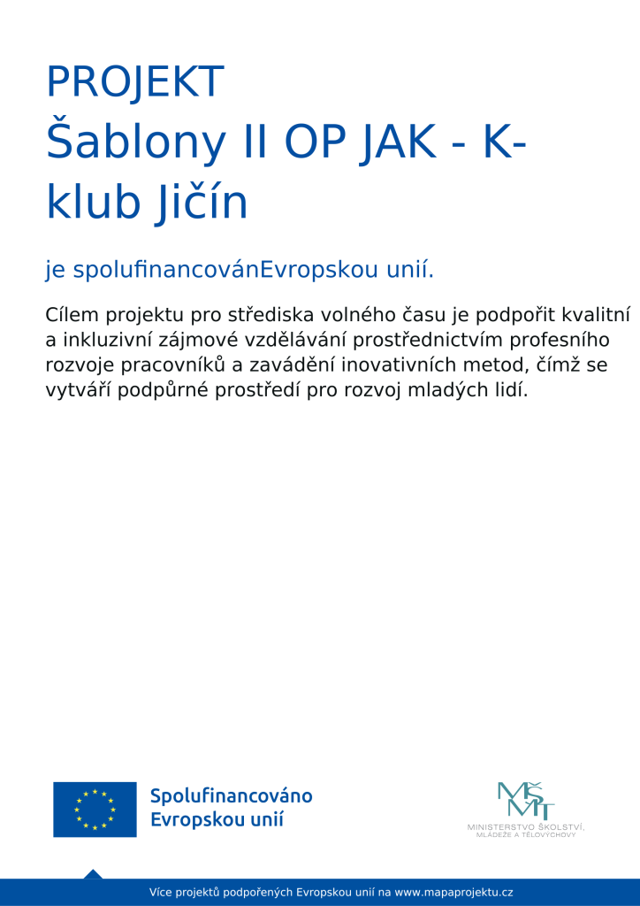 Šablony II OP JAK - K-klub Jičín